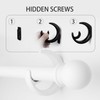 White Curtain Rods for Windows 16-88 inch, 1 inch Decorative