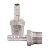 DERNORD Stainless Steel 3/8" Hose Barb x 1/2" NPT Male