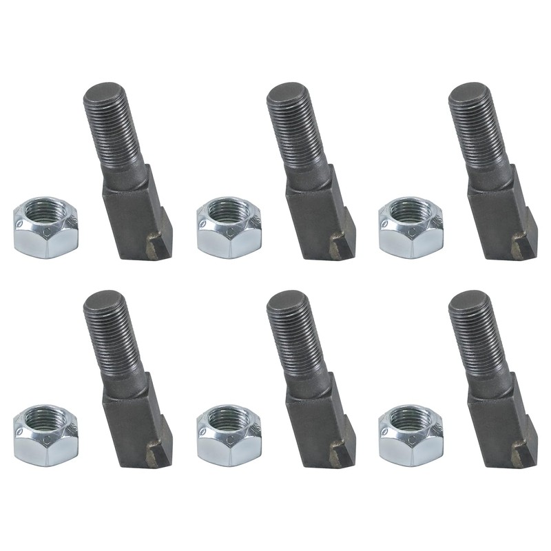 12 Pack 2-7/8"Lx11/16"W with 5/8"-18 Nuts Stump Grinder Teeth Compatible