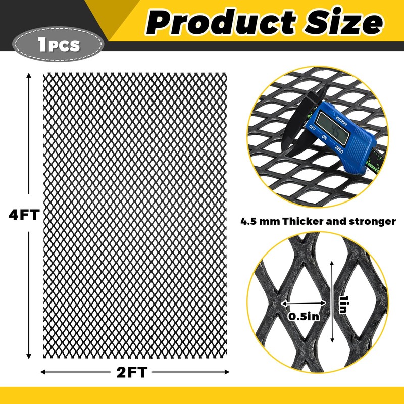 Gisafai 7 Gauge 1'' x 1/2'' Steel Expanded Metal Sheet
