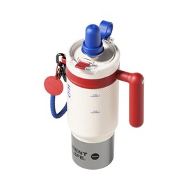 Sidagar 32 oz Tumbler with Handle and Straw, Stainless Steel Insulated Water Bottle with Lid, Fits in Cup Holder, Leak Resistant, BPA Free, White