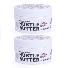 TATTOO HUSTLE BUTTER DELUXE ORIGINAL – Vegan Tattoo Cream 2x150ml | pre- and aftercare balm, natural ingredients, mango, papaya & shea butter, promotes healing, reduces redness & swelling
