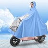 Electric Motorcycle Rain Cape Extended Full Body with Helmet Rainstorm