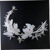 WOONEKY White Butterfly Chiffon Soft Chain Headband for Women Elegant