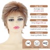 TISHINING Pelucas Cortas De Corte Pixie Rubio Mixto Para Mujeres