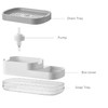 Dishwashing Liquid Soap Dispenser with Pump, Sponge Holder & Metal