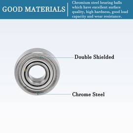 QUARKZMAN 681XZZ 1.5 x 4 x 2 mm Ball Bearings x 20 Pieces Chrome Steel Double Sealed with High Hardness for Machines and Tools