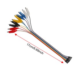 40PCS Alligator Clip to Male Jumper Wire Electrical Alligator Clip to Jump Wire Test Leads Jumper Wire Male to Alligator Clip Jumper Wire Female to Alligator Clip for Arduino(20cm)