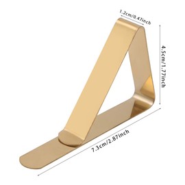 Kelamayi 12 Pcs Picnic Tablecloth Clips,Stainless Steel Adjustable Outdoor Table Cloth Holder Table Cover Clips Clamps(Gold,Multi-color And Black)