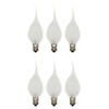 Creative Hobbies 6-Pack, Incandescent Silicone Dipped Candle Light Bulbs, 7