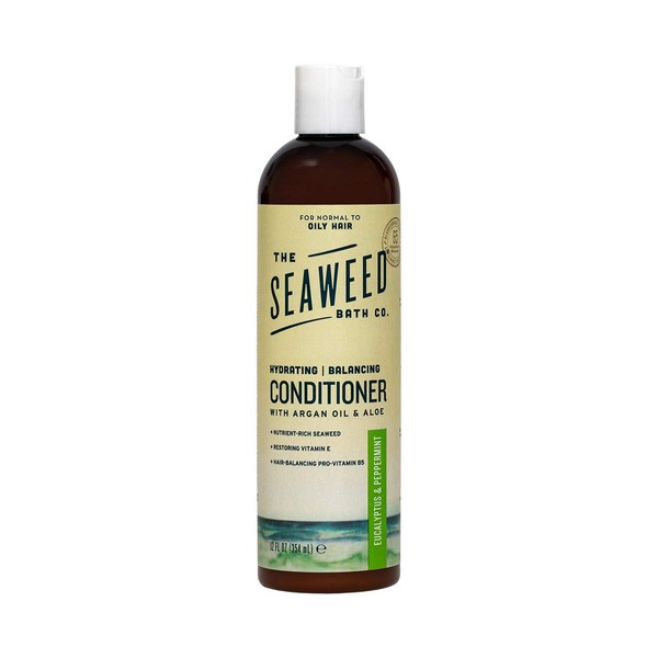The Seaweed Bath Co. Balancing Conditioner, Eucalyptus and Peppermint, Natural Organic Bladderwrack Seaweed, Vegan and Paraben Free, 12oz