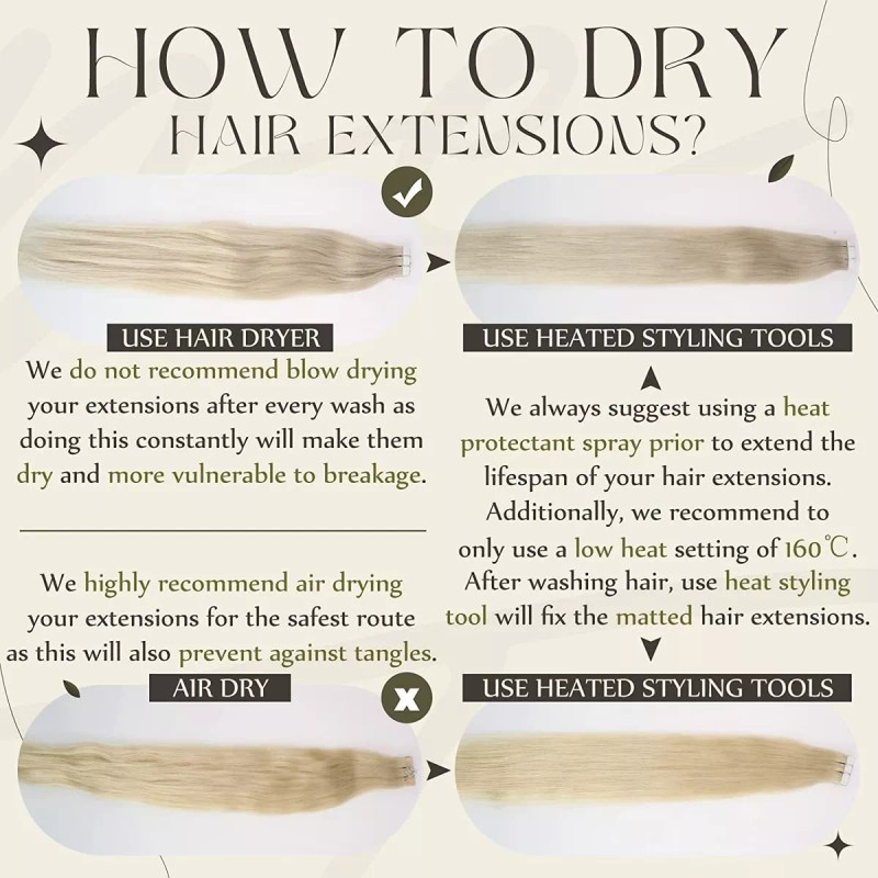 Full Shine Extensiones Cabello Natural 50gr 16in 20pz Negro Ombre