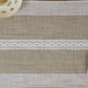 Braided Striped Table Runner Rustic Embroidery Coffee Table Runners for