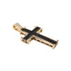 ilhuihui Gold Plated Men's Cross Necklace - Oversized Cuban Chain