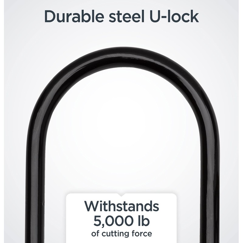 Schwinn Bike U-Lock with Keys, 12 mm x 7.5 inches,