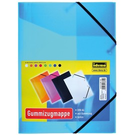 Idena 213374 Folder with Elastic Band for DIN A4, Polypropylene, Translucent Turquoise, Pack of 1