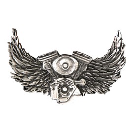 Hot Leathers Motor and Wings Pin