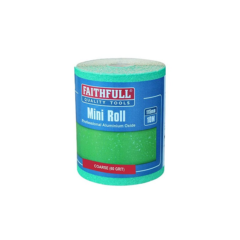 Faithfull FAIAR1060G 10M Coarse (60 Grit) Sandpaper Roll Green (Pro)