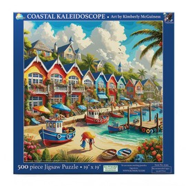 SUNSOUT INC - Coastal Kaleidoscope - 500 pc Jigsaw Puzzle by Artist: Kimberly McGuiness - Finished Size 19" x 19" - MPN# 27315