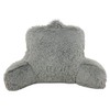 Arlee Shaggy Fur Bedrest Lounger, Charcoal