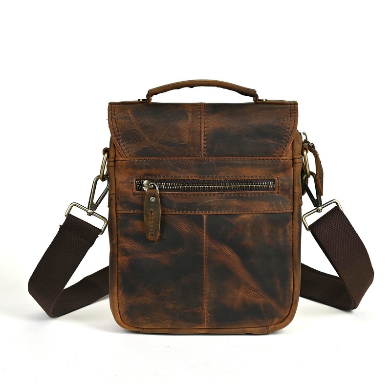 Handadsume Canvas + Genuine Leather Travel A4 Tote Satchel Messenger