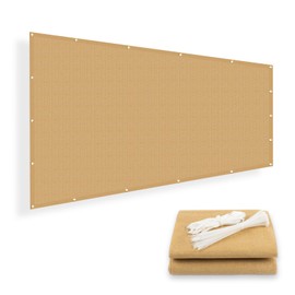 SUNNY GUARD Shade Cloth 4/6/8/10/12 FT Sun Shade Screen Fabric Shade Cover Tarp with Grommets for Pergola Backyard Garden,6x6 FT Sand