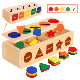 LZDMY Baby Toys 12 Months Wooden Montessori Toys for 1 2 3 Year Old Girls Boys, Toddlers Educational Sensory Toy Color Shape Sorting Game, Babies 1st Birthday Gifts Christmas
