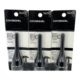 CoverGirl Easy Breezy Brow Sculpt + Set Pomade 705 Rich Brown 0.10 oz. Lot of 3