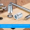 Zocipro 60Pcs Threaded Inserts for Wood, M8 x 20mm Zinc