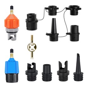 Homiflex SUP Pump Adapter for Compressor, SUP Valve Adapter with 9 Air Pump Nozzles, Air Pump Adapter for Paddle Board, Kayaks, Canoes, Inflatable Boats, Inflatable Beds etc