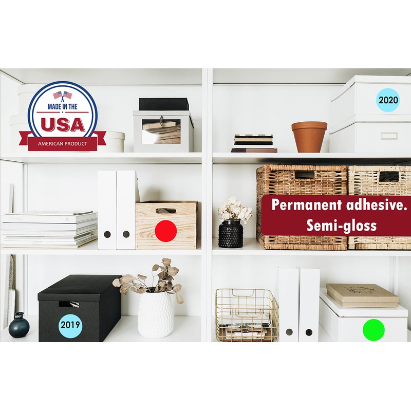 Round Red Sticker Dot Labels 50mm (5cm) for Storage and