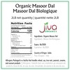 Jiva Organics Organic Masoor Dal 2 Pound Bag (Split Red