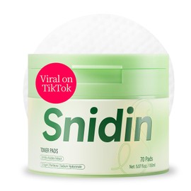 Snidin Toner Pads - with Centella Asiatica Extract and Collagen, Improves Uneven Skin Tone & Deep Hydration, Targets Dark Spots and Dull Skin, Ideal for All Skin Types - 70 Pads