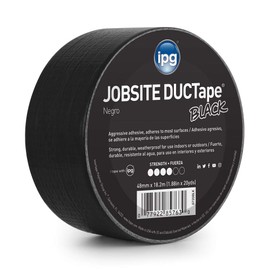 IPG JobSite DUCTape, Colored Duct Tape, 1.88" x 20 yd, Black (Single Roll)