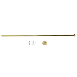 Kingston Brass CCS342 Vintage Shower Curtain Rod Support, 2-5/16'' (L) x 2-5/16'' (W) x 36-1/2'' (H), Polished Brass