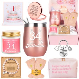 34th Birthday Wife Gifts for 34 Year Old Women, Funny Cool Gifts for Wife Sister Wife Aunt Best Friend Niece