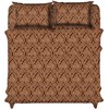 Hannah Linen Bed Sheets Set (Queen, Paisley Brown)