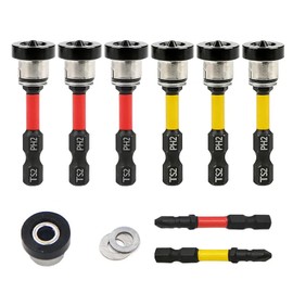 ENETECK Magnetic Drywall Screw Setter Bits 6 Pack Adjustable Depth S2 Steel