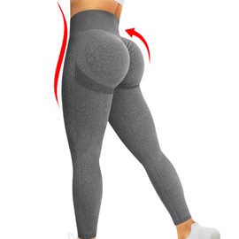 SNELOS High-Waisted Leggings for Women - Squat Proof, Butt Lift with Tummy Control | Moisture-Wicking, Stylish & Durable Perfect for Gym & Daily Wear - Yoga Leggings for Women - Gray | Medium