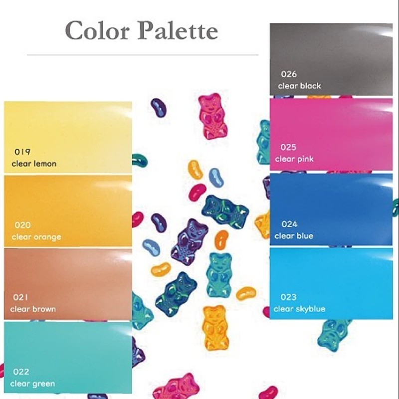 Palms Graceful 4-Colored Gels G 026 Clear Black