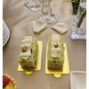 YYaaloa YYaaloa Mini Rectangular Golden Cake Boards Mousse Cupcake Base