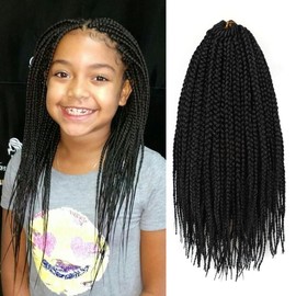 Box Braids Crochet Hair 10 Inch Crochets Braid for Black Women 7 Packs Short Goddess Boxs Braided Crochet Hair for Black Women Pre Looped Crochet Box Braids (10 Inch,7 Packs, 1B)