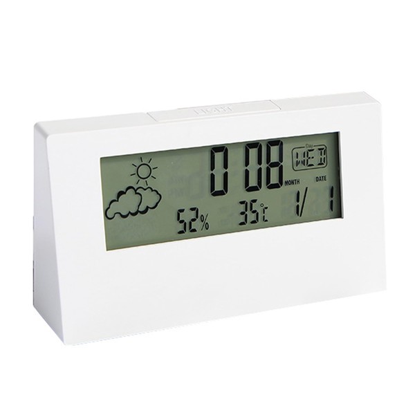 PAVIKE Digital Clock, Alarm Clock, Temperature Humidity, Temperature and Hygrometer,
