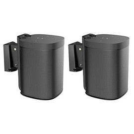 ynVISION Adjustable Wall Mount Bracket for Sonos One, One SL, and Play:1 Speaker | 2 Pack | (Black)