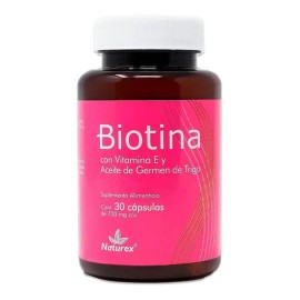 Biotina Con Vitamina E Y Germen De Trigo C30 Caps Naturex                                                                                             