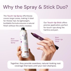 Style Edit Travel Essentials Hair Duo Root Touch Up Spray and Root Cover-Up Stick | Instant Gray Root Concealer for Grays and Roots Coverage | Light Brown
