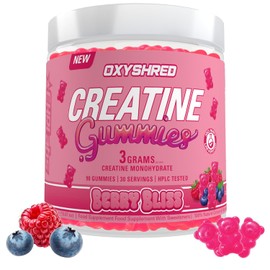 EHP LABS Creatine Gummies 3g Per Serving - Berry Bliss Chewable Creatine Monohydrate Gummies for Men & Women, Muscle Support, Strength & Workout Performance - Convenient Pre & Post Workout, No Powder