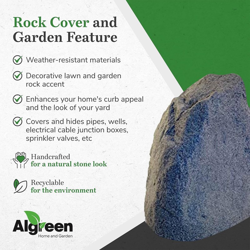 Algreen Faux Rock Cover, Decorative Accent for Garden & Landscaping,