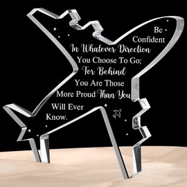 RattanView Acrylic Inspirational Gifts for Motivational Desk Office Decoration Christmas Gifts for Friends Birthday Gift Encouragement Gift for Home Living Room Acrylic Gift(Pilot Gifts)