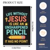 Life Without Jesus Pencil Yard Flag Humorous Banners Outdoor